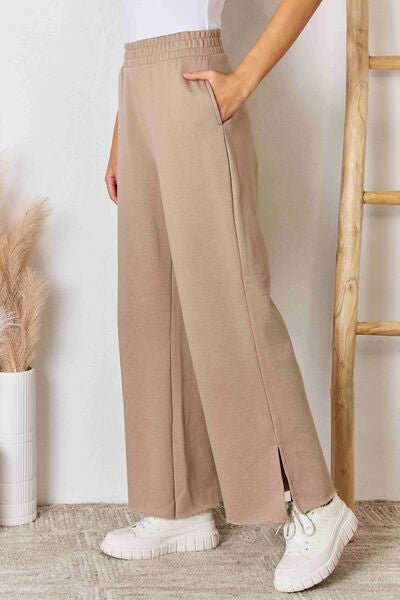 The Explorer RISEN Wide Waistband Slit Wide Leg Pants