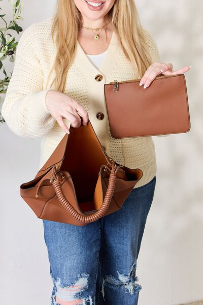 Worth the wait- SHOMICO Faux Leather Handbag with Pouch