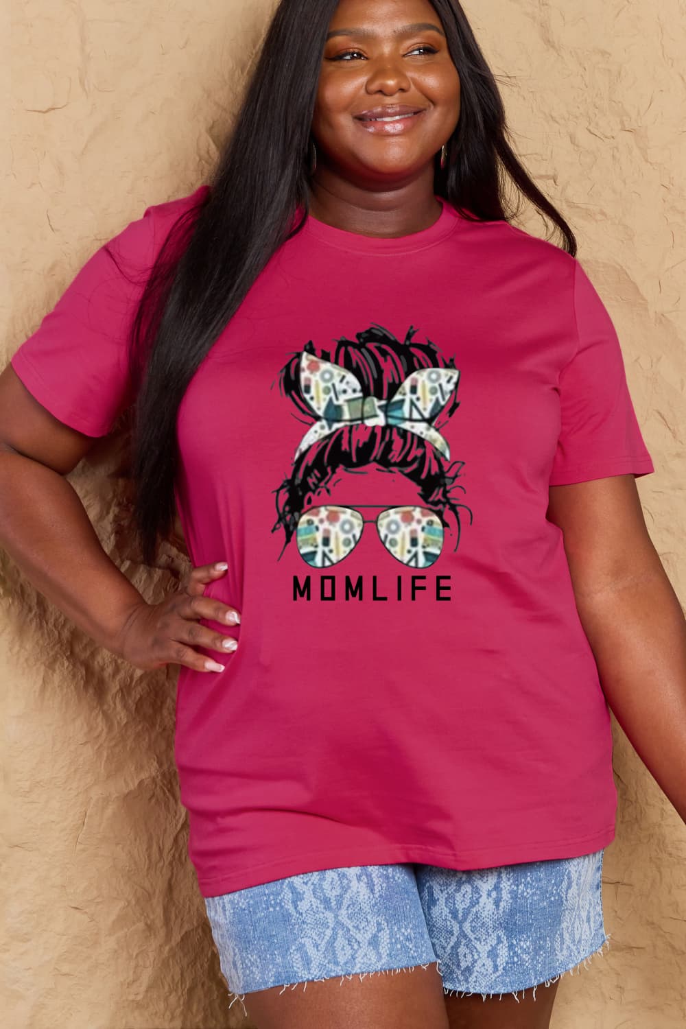 Simply Love Full Size MOM LIFE Graphic Cotton Tee