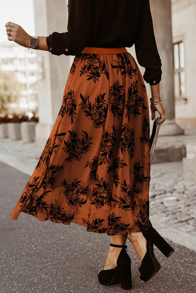 Sweet success -Embroidered High Waist Maxi Skirt