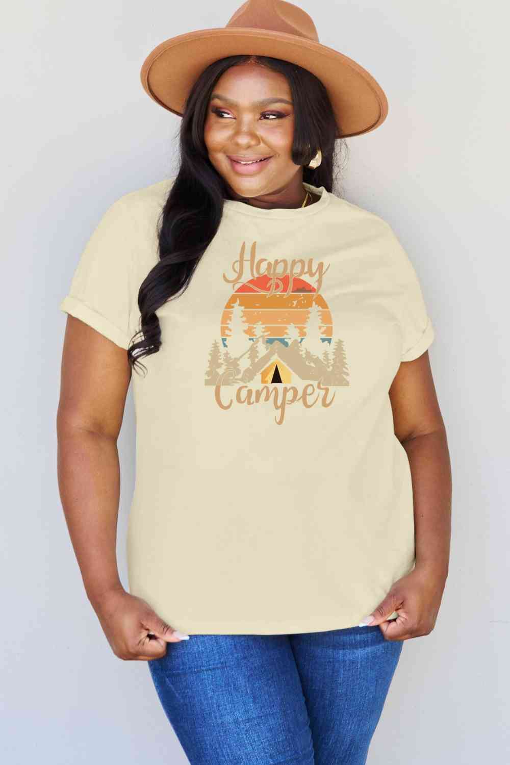 Simply Love Full Size HAPPY CAMPER Graphic T-Shirt