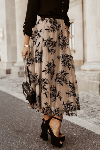 Sweet success -Embroidered High Waist Maxi Skirt