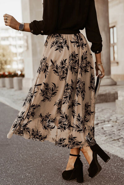 Sweet success -Embroidered High Waist Maxi Skirt