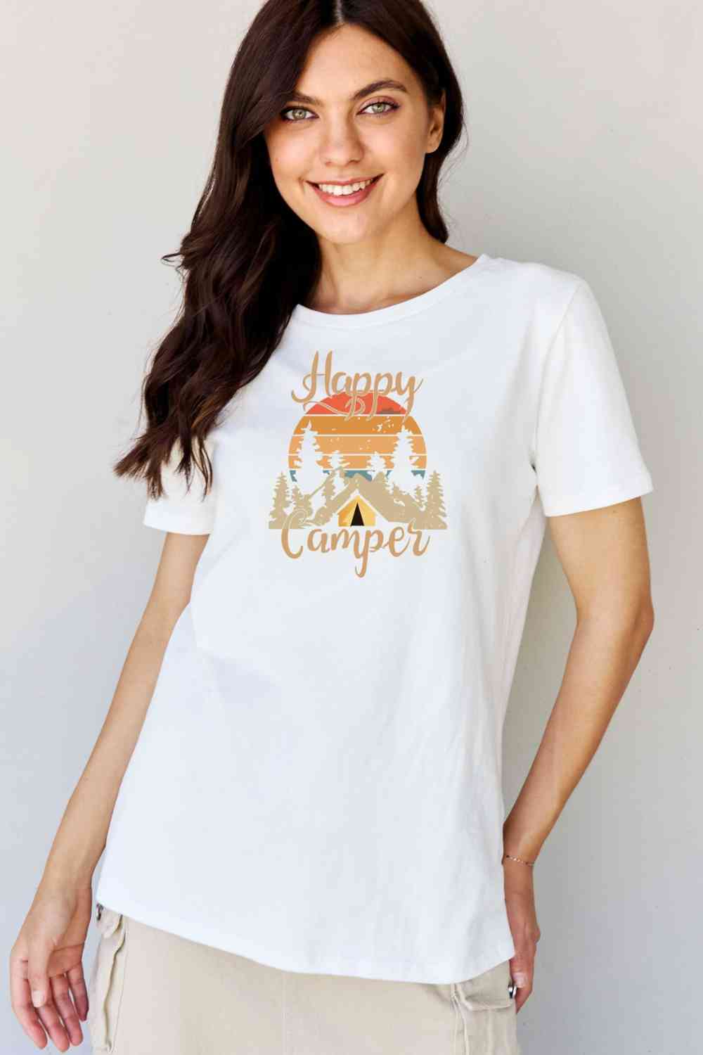 Simply Love Full Size HAPPY CAMPER Graphic T-Shirt