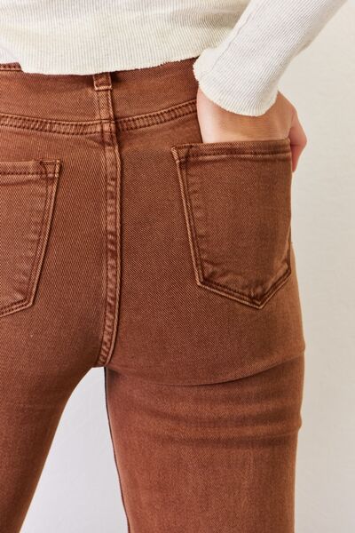 Cinnamon RISEN Full Size High Rise Tummy Control Straight Jeans