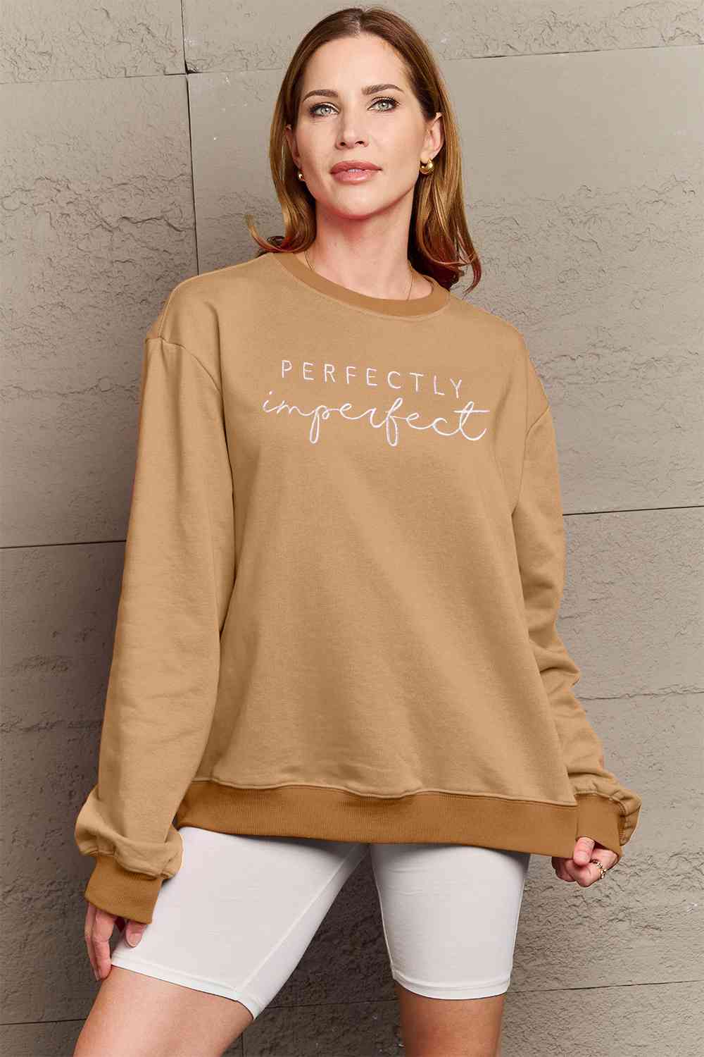 Simply Love Full Size Graphic Round Neck Sweatshirt