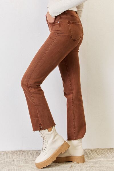 Cinnamon RISEN Full Size High Rise Tummy Control Straight Jeans