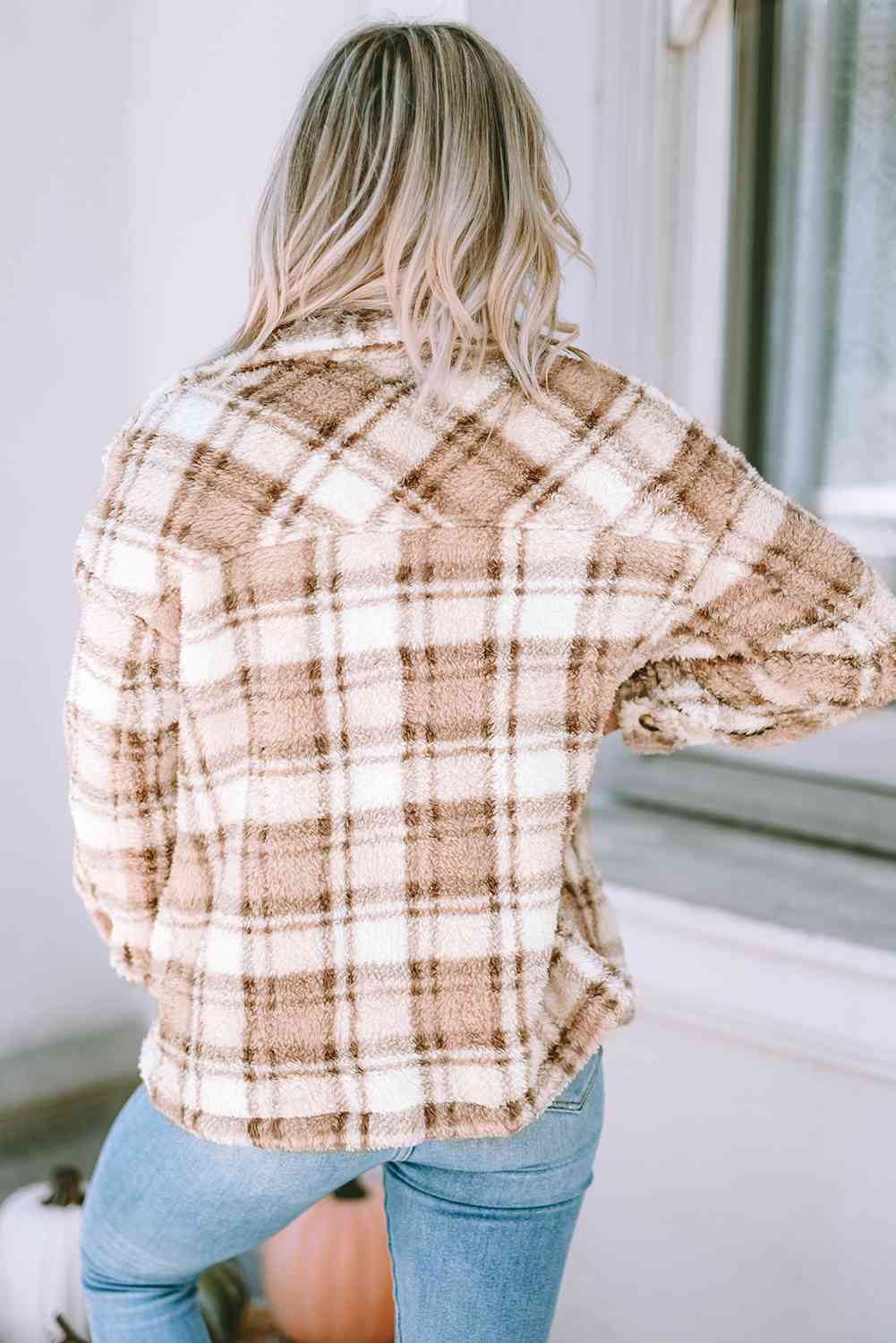 What I really want -Plaid Collared Neck Jacket