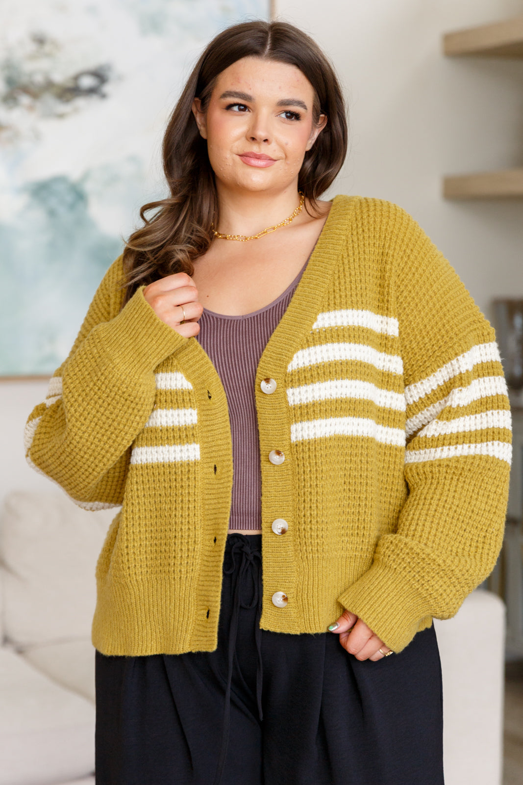 On Top of the World Striped Cardigan