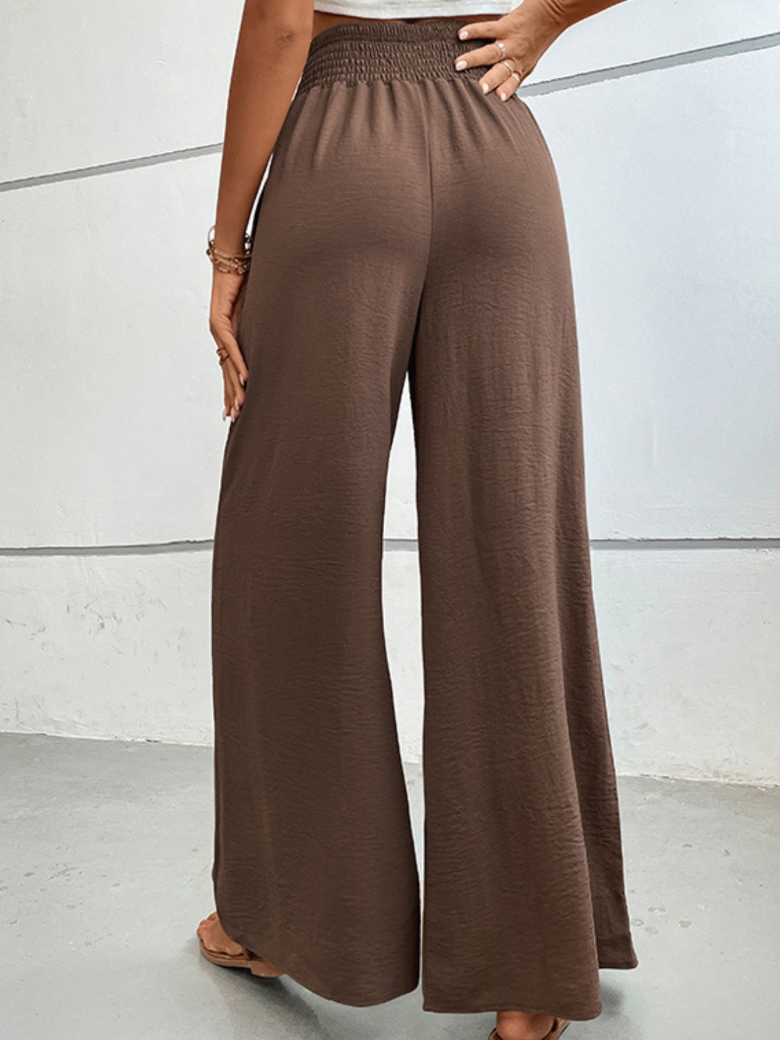 LynMaree palazzo Wide Waistband Relax Fit Long Pants