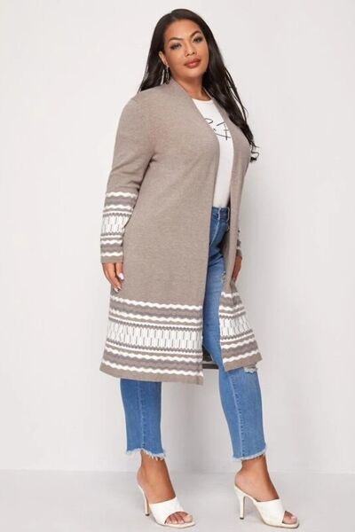 Charming Chevron Long Sleeve Cardigan