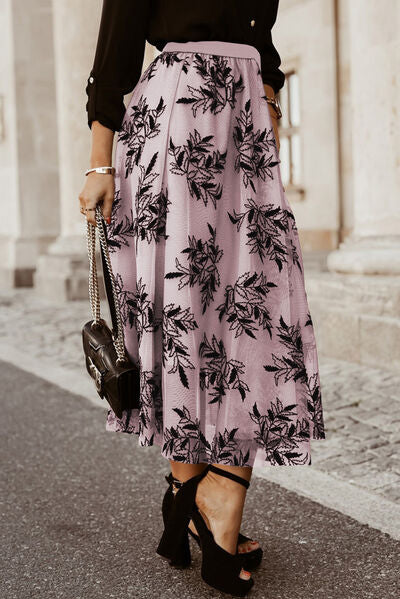 Sweet success -Embroidered High Waist Maxi Skirt