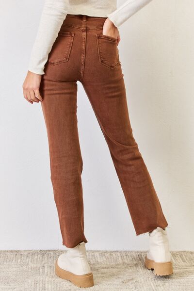 Cinnamon RISEN Full Size High Rise Tummy Control Straight Jeans