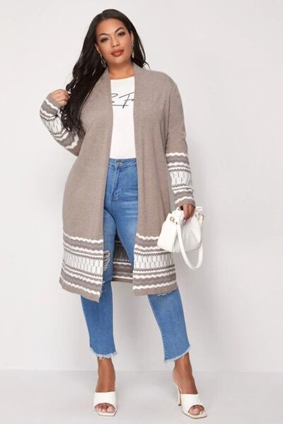 Charming Chevron Long Sleeve Cardigan