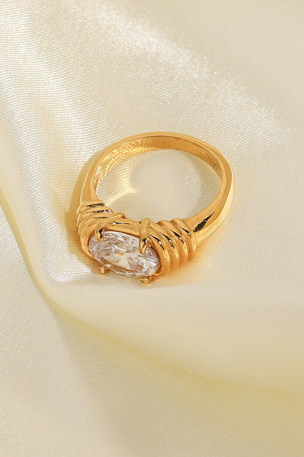 Glitz and glam 18K Gold Plated Zircon Ring