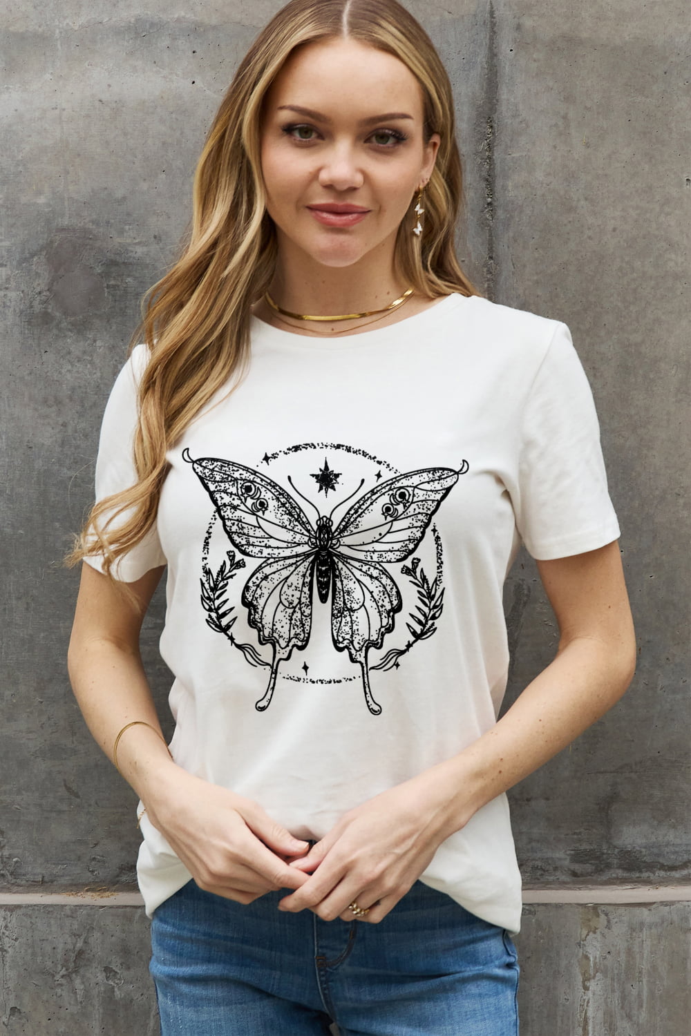 Simply Love Full Size Butterfly Graphic Cotton Tee