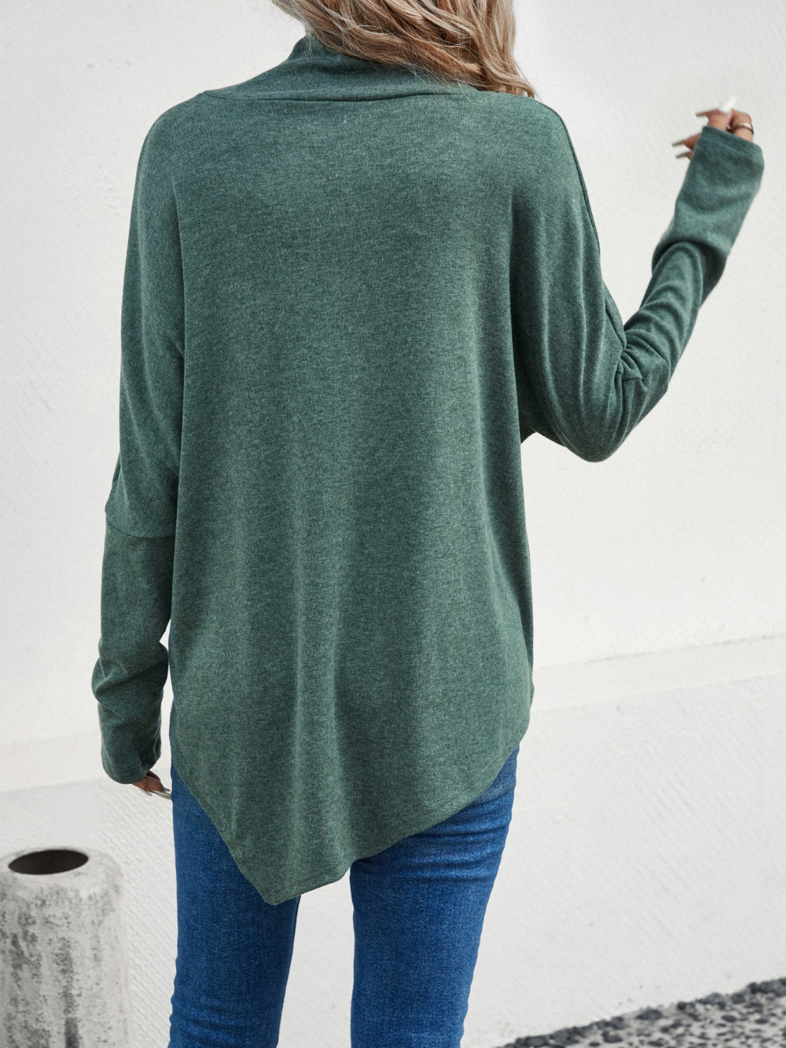 Mock Neck Long Sleeve T-Shirt